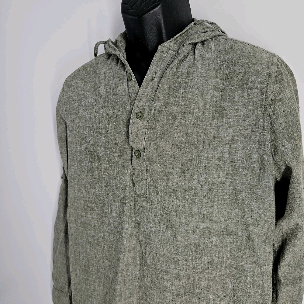 Onia‎ Linen Hoodie Mens Size Small Pullover With Small Stains